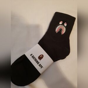 Bape Black Shark Face Casual Socks